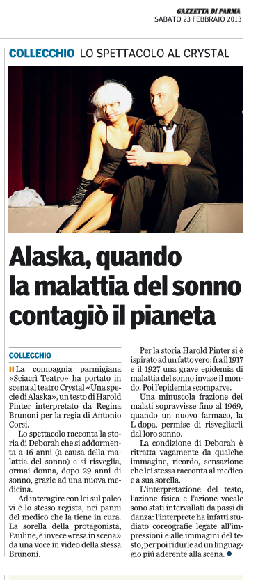 Gazzetta di Parma - 23/02/2013 - Teatro Crystal