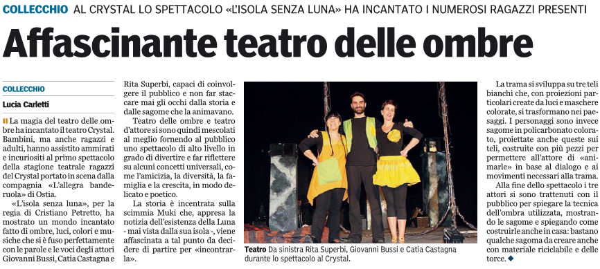 Gazzetta di Parma - 28/02/2013 - Teatro Crystal