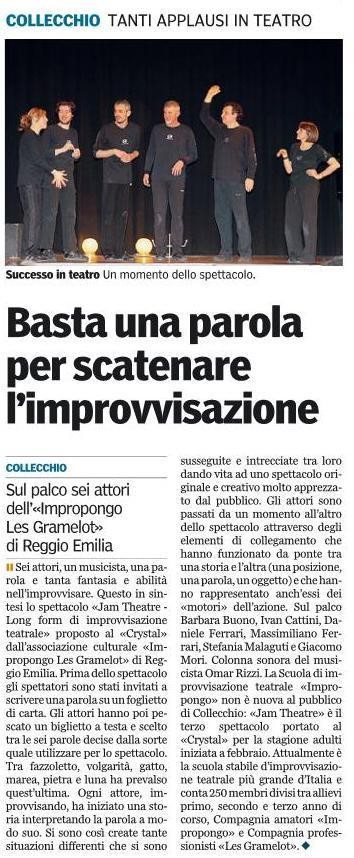 Gazzetta di Parma - 23/04/2013 - Teatro Crystal