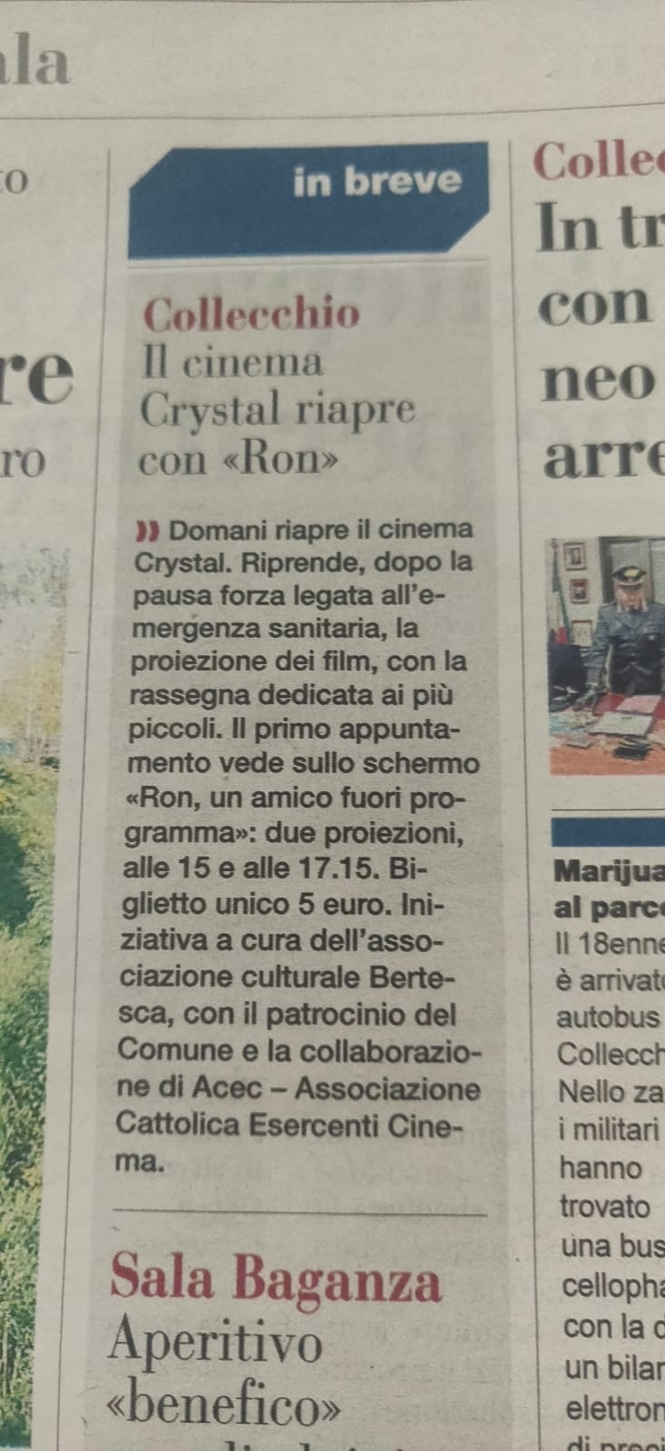RASSEGNA CINEMA 2021/2022 - Teatro Crystal