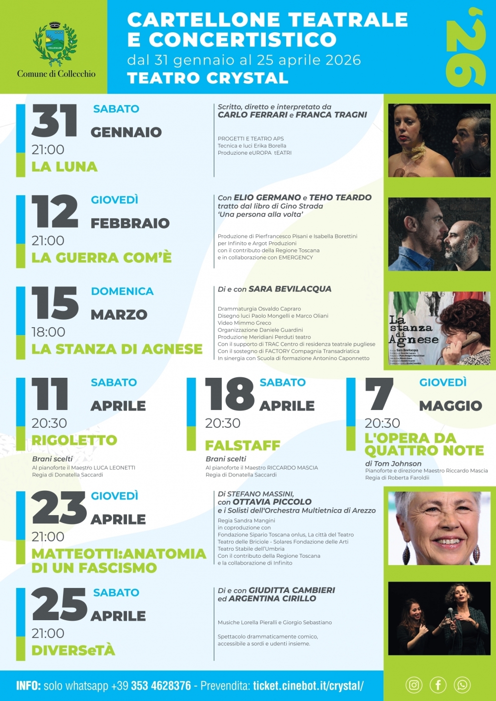 PER PRENOTAZIONI CLICCARE SULL'IMMAGINE - Teatro Crystal