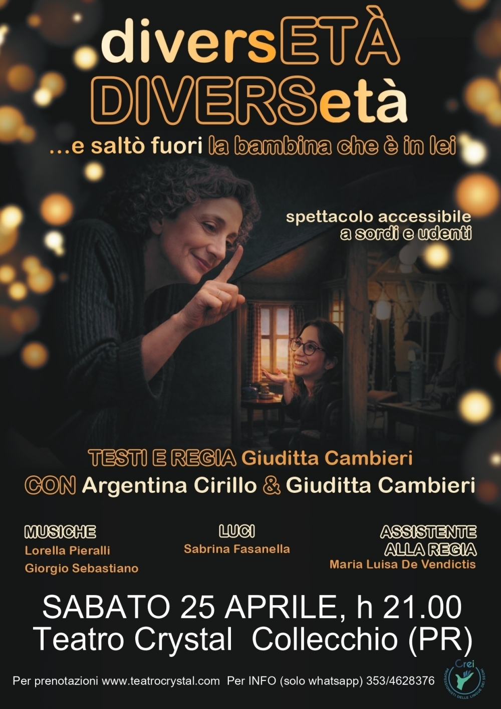 Per prenotazioni cliccare sull'immagine - Teatro Crystal